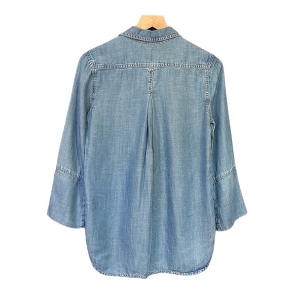 Cloth & Stone Tencel 3/4 Sleeve Button Down Tunic Top  XS - Picture 2 of 9